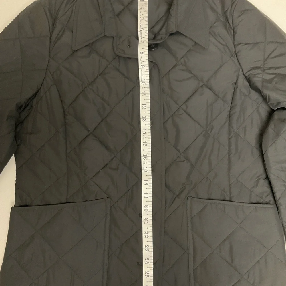 Brooks Brothers Black Lightweight Women's Large Western Diamond-Quilted Jacket - Picture 10 of 14
